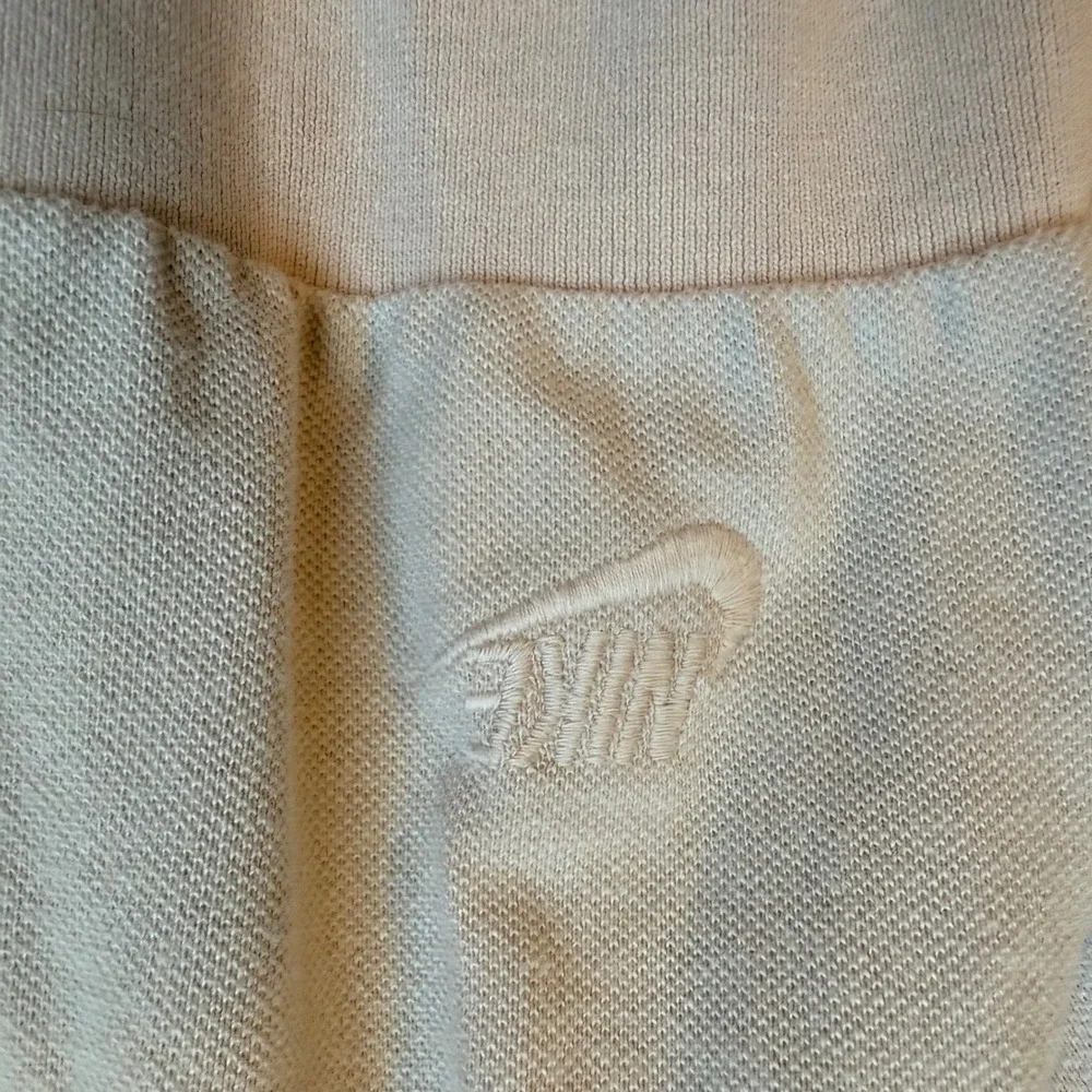 Nike Golf Mens Tan Beige Cotton Pique Short Sleeve Polo Shirt Large L Logo
